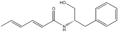(2E,4E)-N-[(S)-1-Benzyl-2-hydroxyethyl]-2,4-hexadienamide Structure
