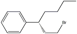 [R,(-)]-1-Bromo-3-phenylheptane Structure