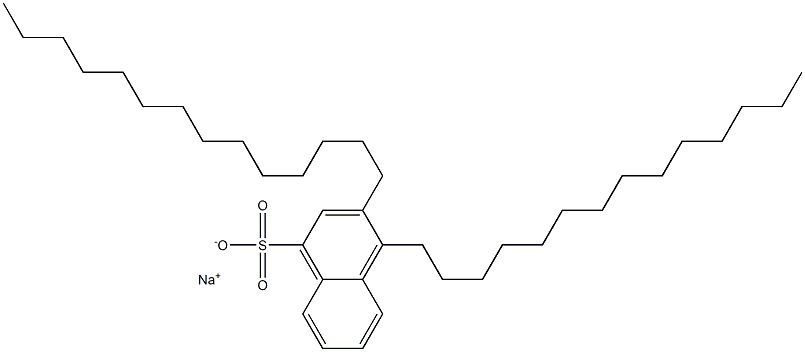 3,4-Ditetradecyl-1-naphthalenesulfonic acid sodium salt Structure
