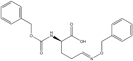 (2R)-2-(Benzyloxycarbonylamino)-5-(benzyloxyimino)pentanoic acid 구조식 이미지