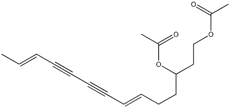 Diacetic acid (6E,12E)-6,12-tetradecadiene-8,10-diyne-1,3-diyl ester Structure