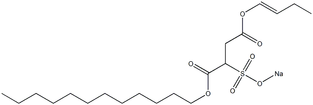 2-(Sodiosulfo)succinic acid 1-dodecyl 4-(1-butenyl) ester 구조식 이미지