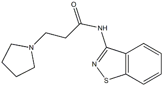 N-(1,2-Benzisothiazol-3-yl)-3-(1-pyrrolidinyl)propanamide 구조식 이미지