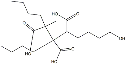 Butane-1,2,3-tricarboxylic acid 1-(4-hydroxybutyl)2,3-dibutyl ester Structure