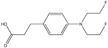 3-[p-[Bis(2-fluoroethyl)amino]phenyl]propanoic acid 구조식 이미지