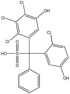 (2-Chloro-5-hydroxyphenyl)(2,3,4-trichloro-5-hydroxyphenyl)phenylmethanesulfonic acid 구조식 이미지