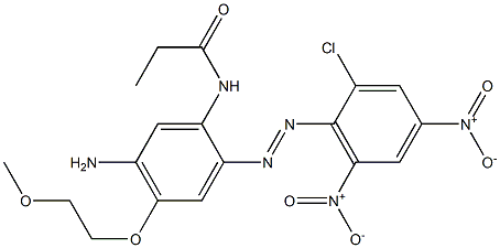 N-[5-Amino-2-(2-chloro-4,6-dinitrophenylazo)-4-(2-methoxyethoxy)phenyl]propionamide Structure