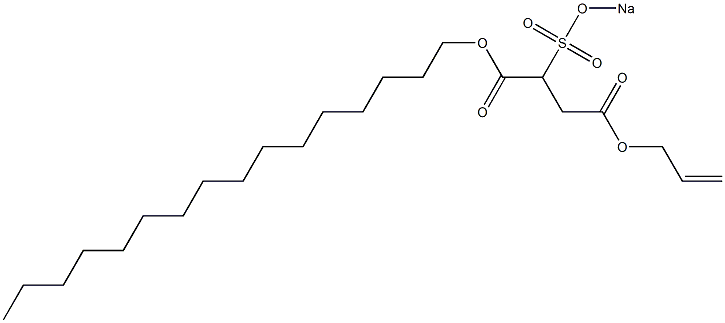 2-(Sodiosulfo)succinic acid 1-hexadecyl 4-(2-propenyl) ester 구조식 이미지