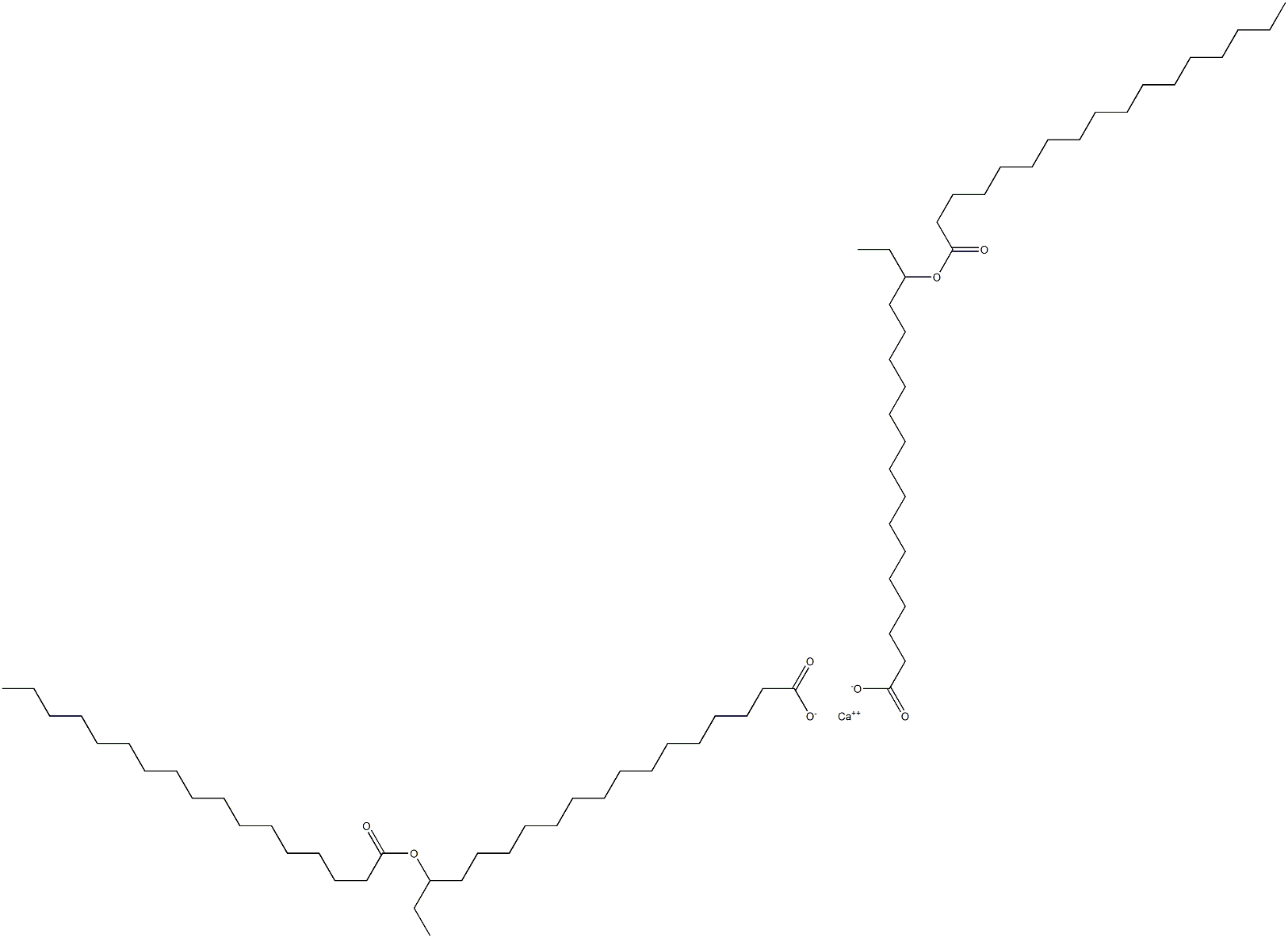 Bis(16-heptadecanoyloxystearic acid)calcium salt Structure