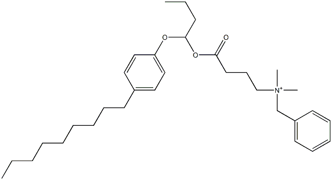 N,N-Dimethyl-N-benzyl-N-[3-[[1-(4-nonylphenyloxy)butyl]oxycarbonyl]propyl]aminium 구조식 이미지