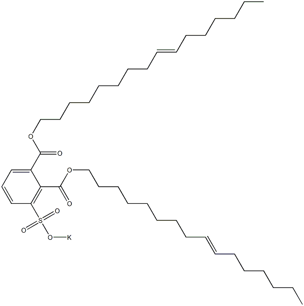 3-(Potassiosulfo)phthalic acid di(9-hexadecenyl) ester 구조식 이미지