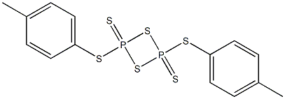 2,4-Bis(p-tolylthio)-1,3,2,4-dithiadiphosphetane 2,4-bissulfide 구조식 이미지