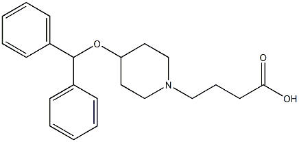 4-[4-(Benzhydryloxy)piperidino]butanoic acid 구조식 이미지