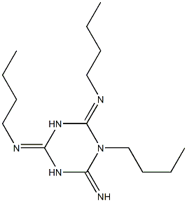 Hexahydro-1-butyl-2-imino-4,6-bis(butylimino)-1,3,5-triazine Structure