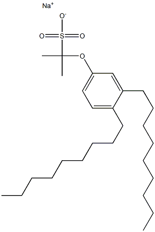 2-(3,4-Dinonylphenoxy)propane-2-sulfonic acid sodium salt Structure