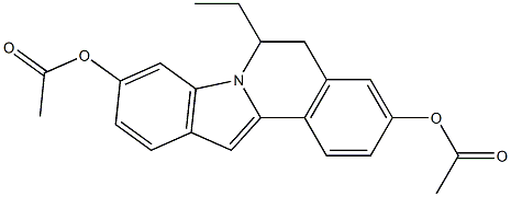 6-Ethyl-5,6-dihydroindolo[2,1-a]isoquinoline-3,9-diol diacetate Structure