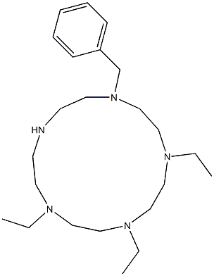 1-Benzyl-4,7,10-triethyl-1,4,7,10,13-pentaazacyclopentadecane 구조식 이미지