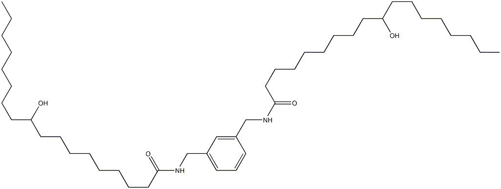 N,N'-(1,3-Phenylenebismethylene)bis(10-hydroxystearamide) 구조식 이미지