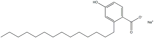 2-Tetradecyl-4-hydroxybenzoic acid sodium salt Structure