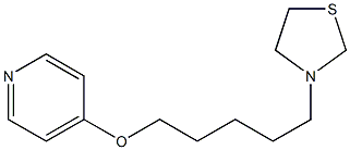 4-[[5-(3-Thiazolidinyl)pentyl]oxy]pyridine 구조식 이미지