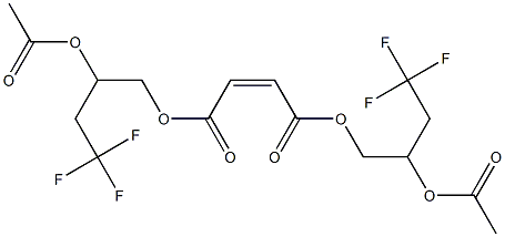 Maleic acid bis(2-acetyloxy-4,4,4-trifluorobutyl) ester 구조식 이미지