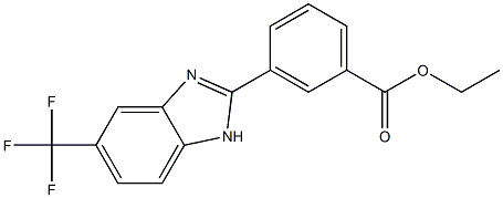 3-[5-(TRIFLUOROMETHYL)-1H-BENZIMIDAZOL-2-YL]BENZOIC ACID ETHYL ESTER 구조식 이미지