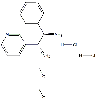 (R,R)-1,2-Di(3-pyridyl)-1,2-ethanediamine tetrahydrochloride, 95%, ee 99% Structure