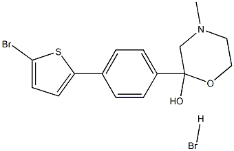 2-[4-(5-BROMO-2-THIENYL)PHENYL]-4-METHYL-2-MORPHOLINOL HYDROBROMIDE 구조식 이미지