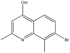 7-Bromo-2,8-dimethylquinoline-4-ol 구조식 이미지