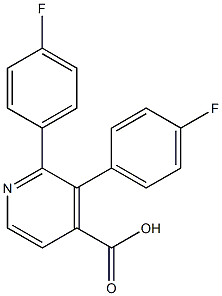 2,3-Bis(4-fluorophenyl)isonicotinic acid 구조식 이미지