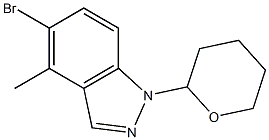 5-bromo-1-(tetrahydro-2H-pyran-2-yl)-4-methyl-1H-indazole 구조식 이미지