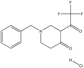 1-Benzyl-3-(2,2,2-trifluoroacetyl)piperidin-4-one hydrochloride Structure