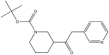 3-[2-(3-Pyridinyl)-acetyl]-piperidine-1-carboxylic acid tert-butyl ester Structure