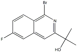 2-(1-bromo-6-fluoroisoquinolin-3-yl)propan-2-ol 구조식 이미지