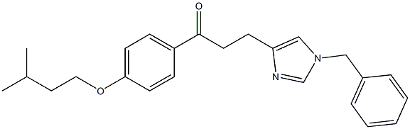 3-(1-benzyl-1H-imidazol-4-yl)-1-(4-(isopentyloxy)phenyl)propan-1-one Structure