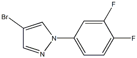 4-bromo-1-(3,4-difluorophenyl)-1H-pyrazole 구조식 이미지