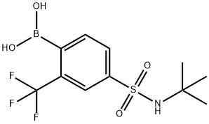 4-(N-tert-Butylsulfamoyl)-2-trifluoromethylphenylboronic acid Structure