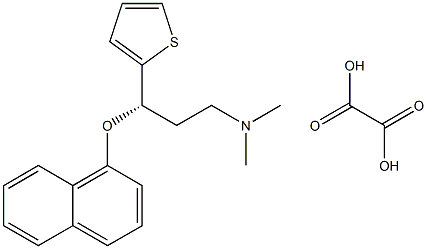 (s)-(+)-N,N-dimethyl-3-(1-naphthyloxy)-3-(2-thienyl)-propylamine oxalate 구조식 이미지