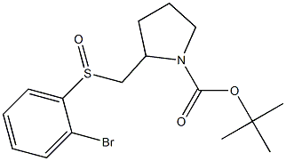 2-(2-Bromo-benzenesulfinylmethyl)-pyrrolidine-1-carboxylic acid tert-butyl ester 구조식 이미지