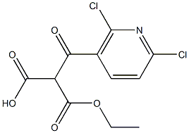 2-(2,6-dichloronicotinoyl)-3-ethoxy-3-oxopropanoic acid 구조식 이미지