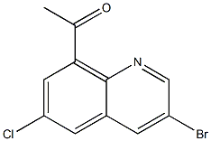 1-(3-bromo-6-chloroquinolin-8-yl)ethanone 구조식 이미지