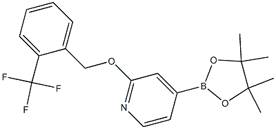 2-(2-(trifluoromethyl)benzyloxy)-4-(4,4,5,5-tetramethyl-1,3,2-dioxaborolan-2-yl)pyridine Structure