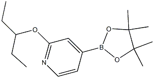 4-(4,4,5,5-tetramethyl-1,3,2-dioxaborolan-2-yl)-2-(pentan-3-yloxy)pyridine 구조식 이미지