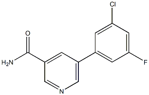 5-(3-chloro-5-fluorophenyl)pyridine-3-carboxamide 구조식 이미지