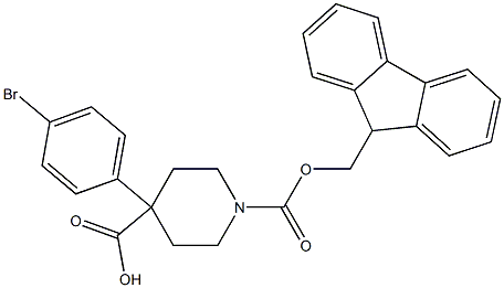 Fmoc-4-(4-bromophenyl)-piperidine-4-carboxylic acid Structure