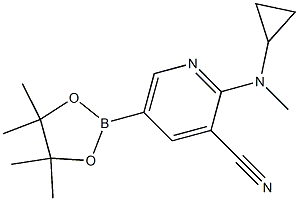 2-(cyclopropylmethylamino)-5-(4,4,5,5-tetramethyl-1,3,2-dioxaborolan-2-yl)pyridine-3-carbonitrile Structure