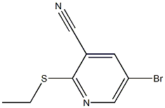 5-bromo-2-(ethylthio)pyridine-3-carbonitrile Structure