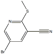 5-bromo-2-(methylthio)pyridine-3-carbonitrile 구조식 이미지