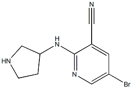 5-bromo-2-(pyrrolidin-3-ylamino)pyridine-3-carbonitrile 구조식 이미지