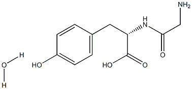 Glycyl-L-tyrosine n-Hydrate 구조식 이미지